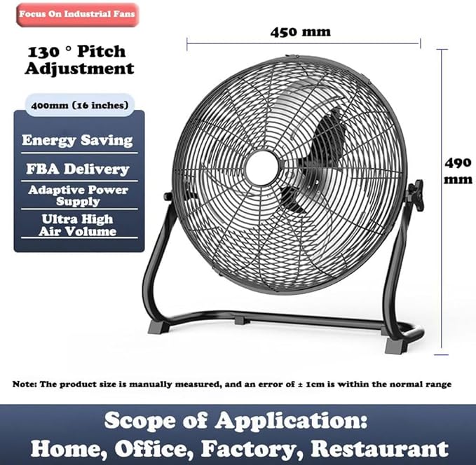 16 Inch High Velocity 4 Speed Industrial Corded Electric Floor Fan DEMO