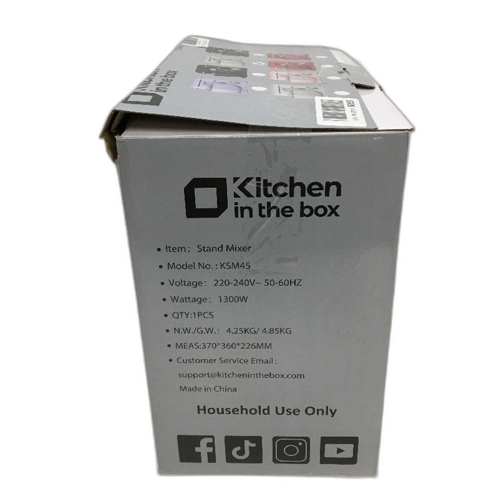 Kitchen In The Box KSM45 1300W Adjustable Speed Stand Mixer in Pastel Green NEW