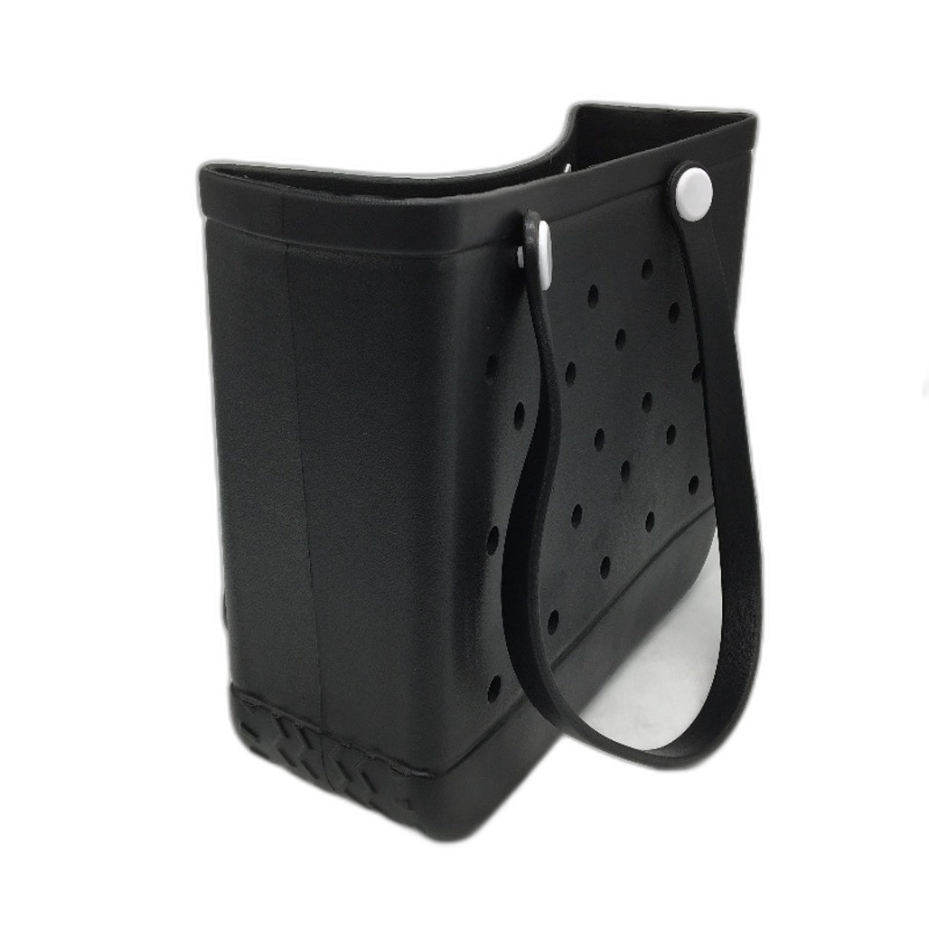 Black EVA Durable Waterproof Rubber Tread Base Sandproof Medium Beach Tote NEW