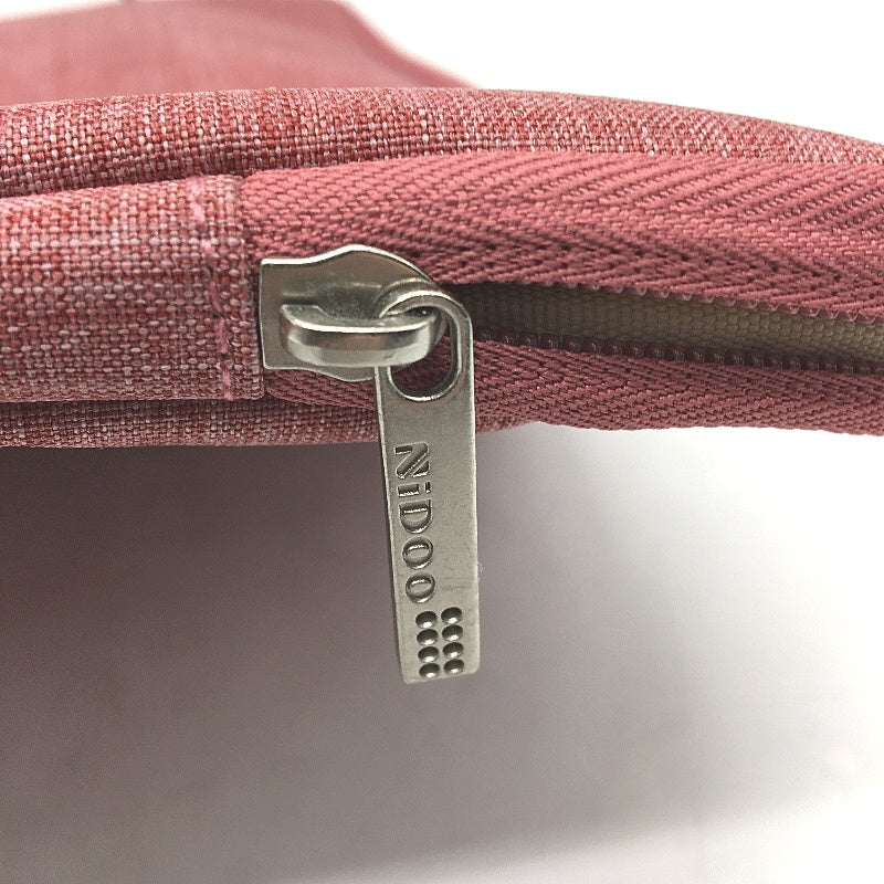 NIDOO 16 Inch Laptop Sleeve Fleece Lined Red Pouch with Pocket 25x35cm NEW