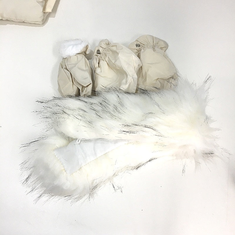 Murmurbear Cream Baby Padded Snowsuit with Accessories Unisex Size 90cm NEW