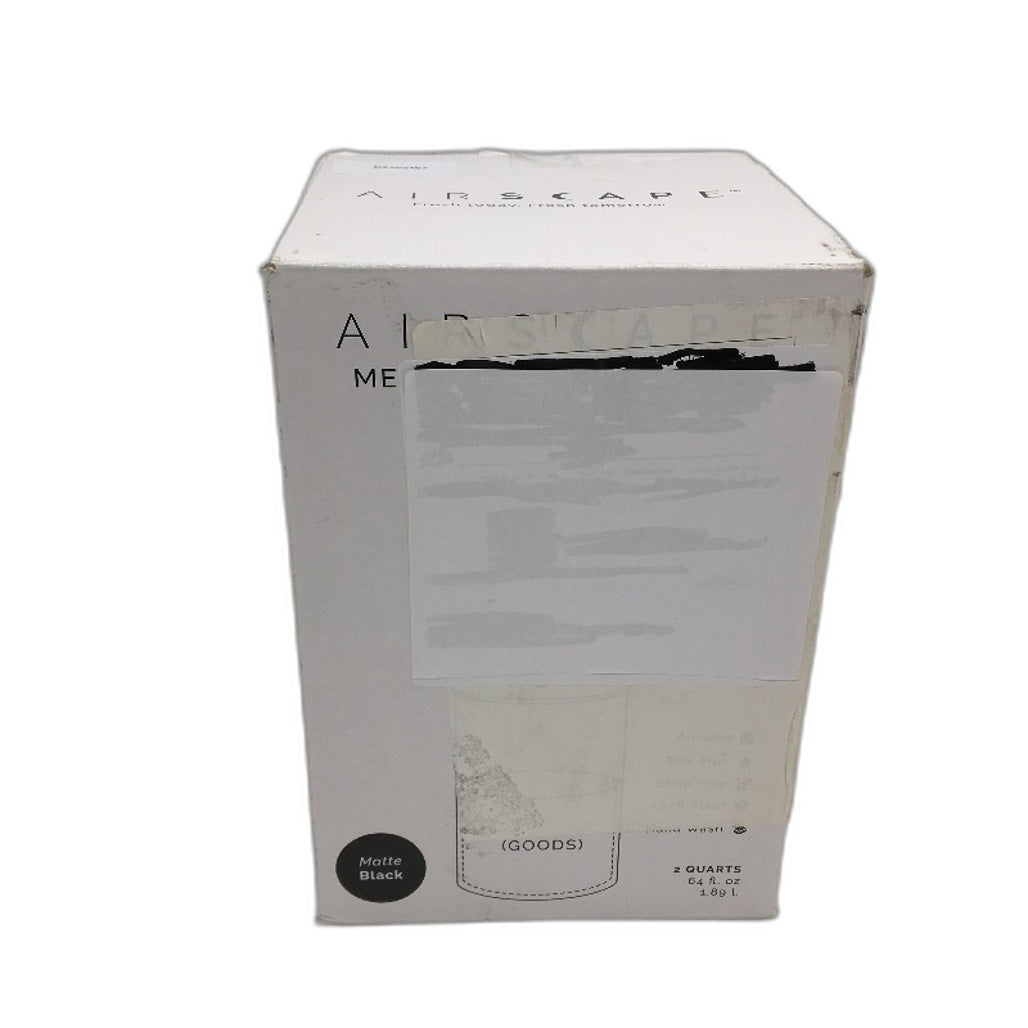 AirScape 64oz Airless Galzanised Steel Coffee Bean Storage Canister in Black NEW