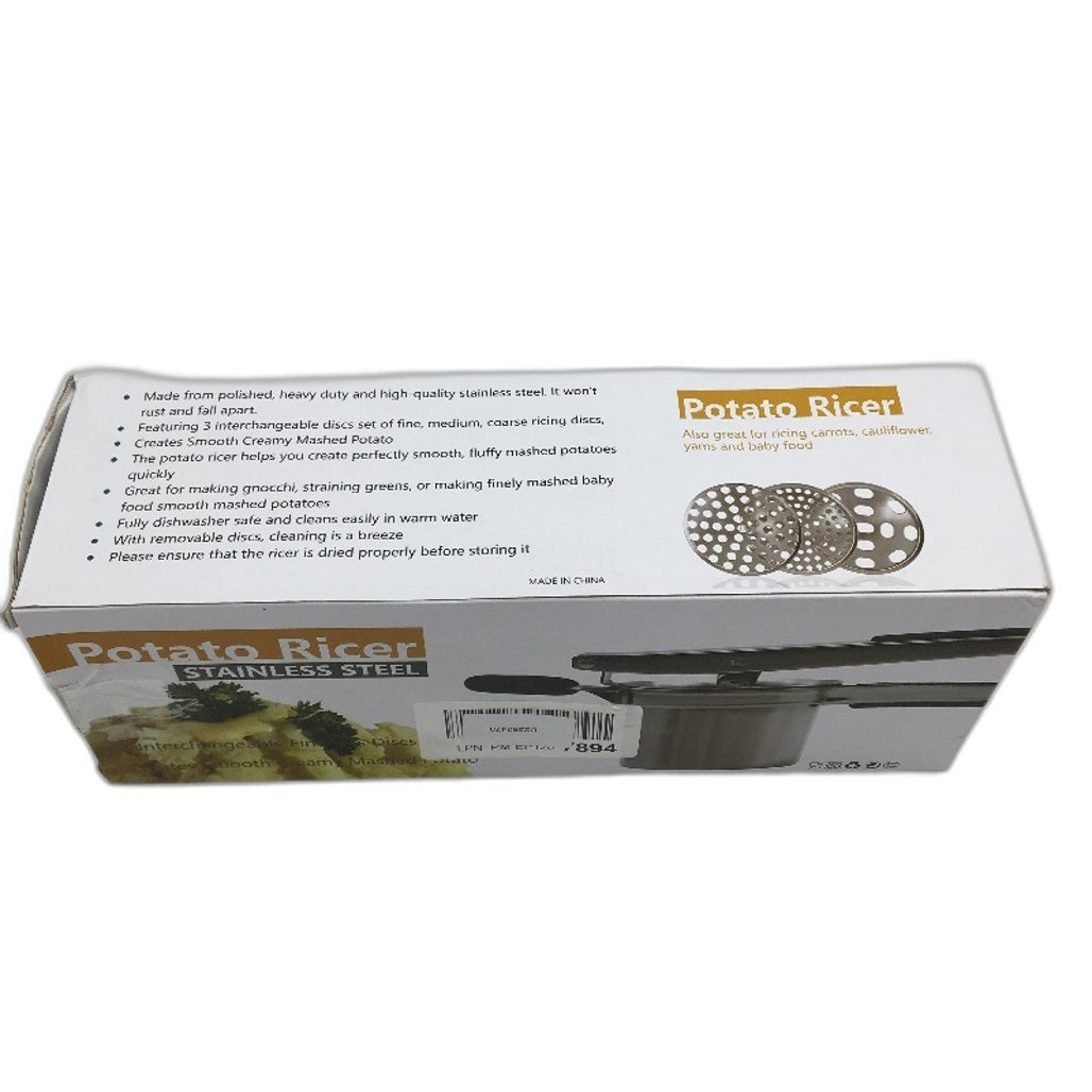 3 in 1 Stainless Steel Potato Ricer with Interchangeable Disc Blades NEW