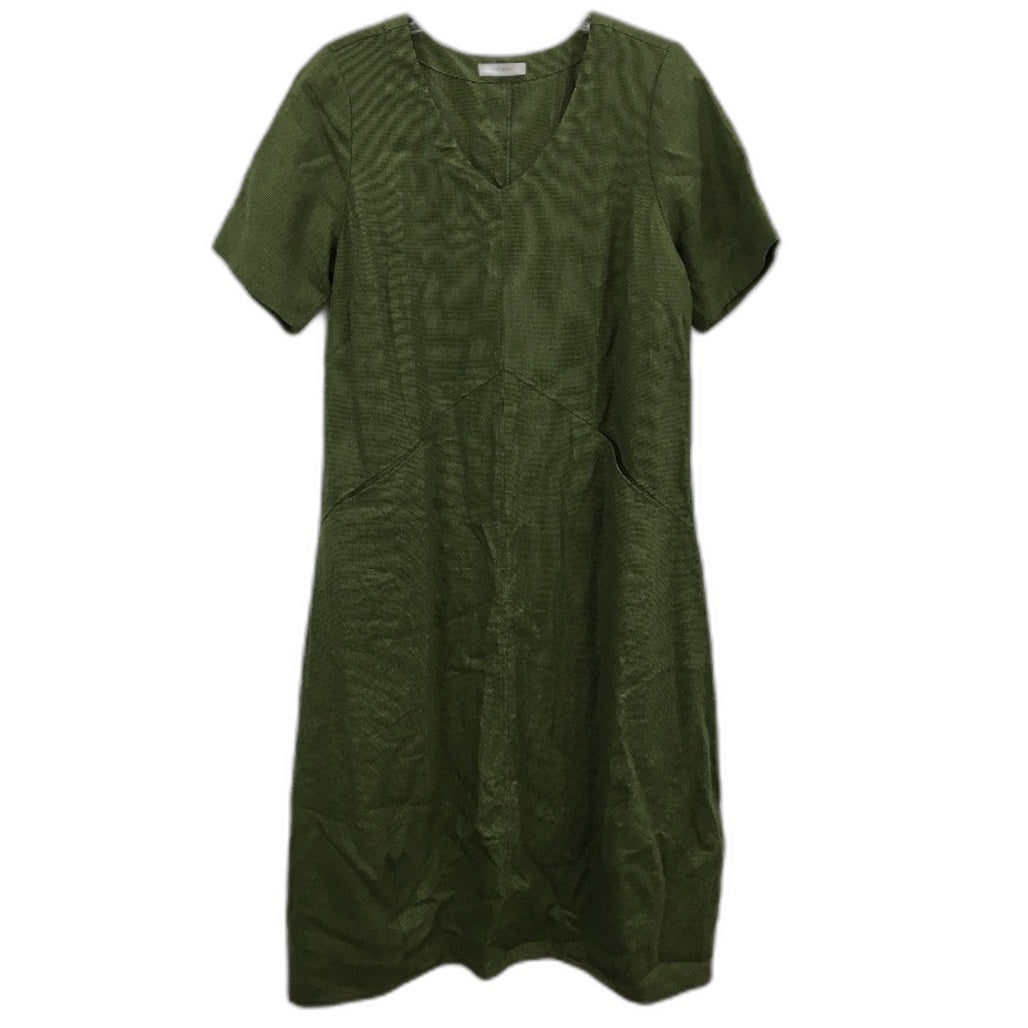 Regatta Myer Linen Blend Olive Green Dress With Pockets Ladies Size 10 NEW