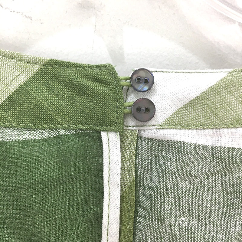 Regatta Myer European Linen Blend Green Check Pocket Dress Ladies Size 10 NEW