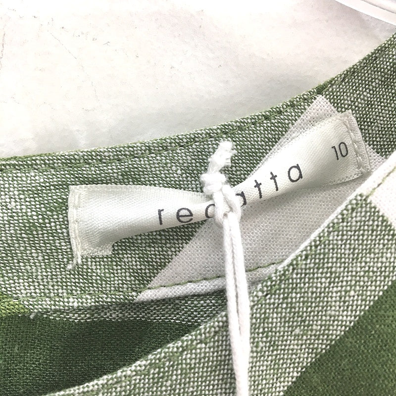Regatta Myer European Linen Blend Green Check Pocket Dress Ladies Size 10 NEW