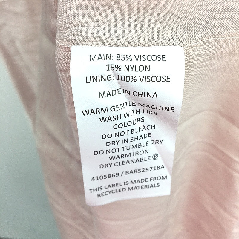 Basque Myer Blush Pink Fully Lined Short Sleeve A-Line Dress Ladies Size 10 NEW