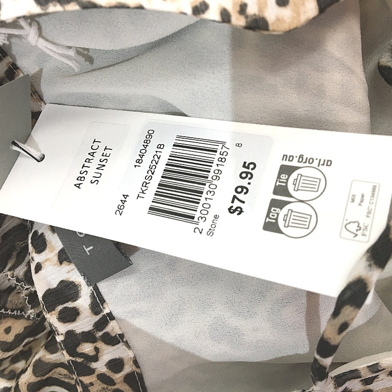 Tokito Myer Animal Print Ruffle Skirt & Top Matching Set Ladies Size 8 NEW
