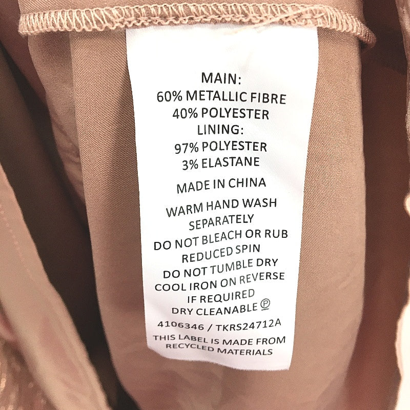 Tokito Myer Metallic Pink Blush Flowy Short Layered Look Dress Ladies Sze 10 NEW