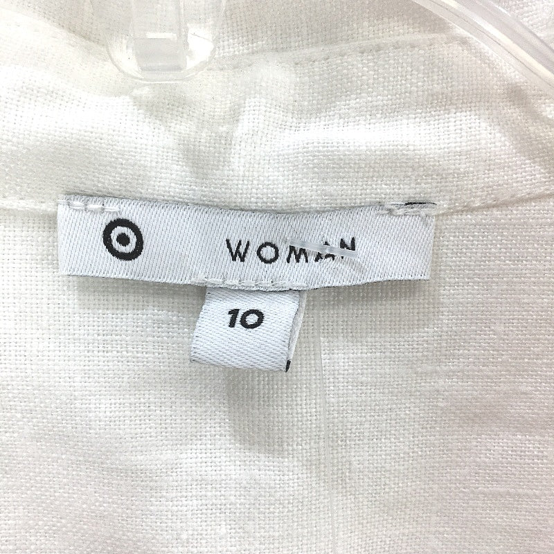 Target 100% European Linen White Casual Summer Dress Ladies Size 10 NEW