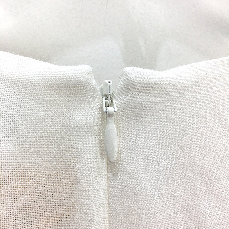 Basque Linen Blend Ivory Lightweight Summer Dress With Pockets Ladies ize 10 NEW