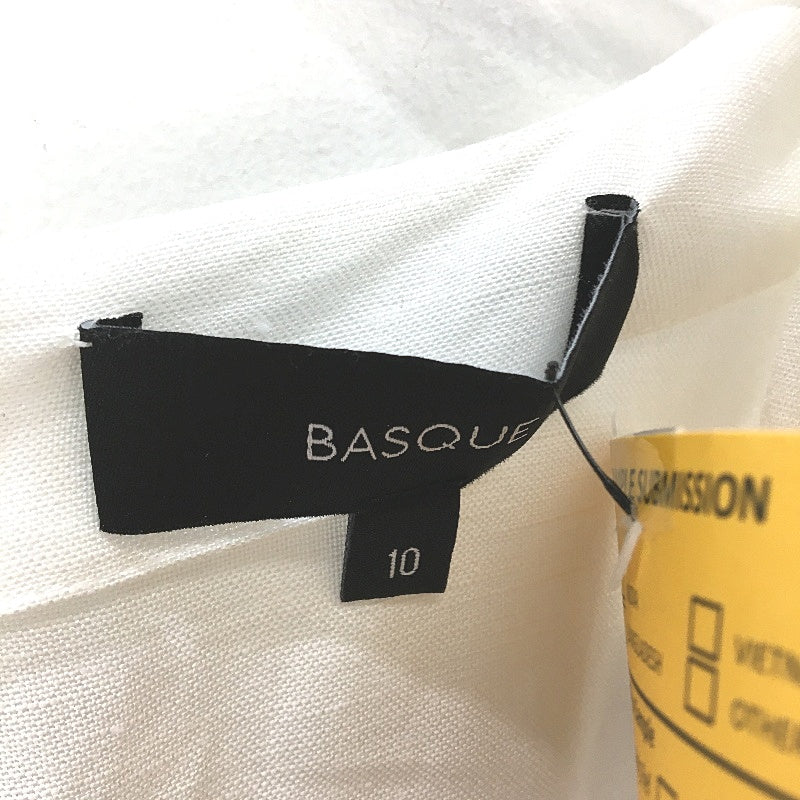 Basque Linen Blend Ivory Lightweight Summer Dress With Pockets Ladies ize 10 NEW