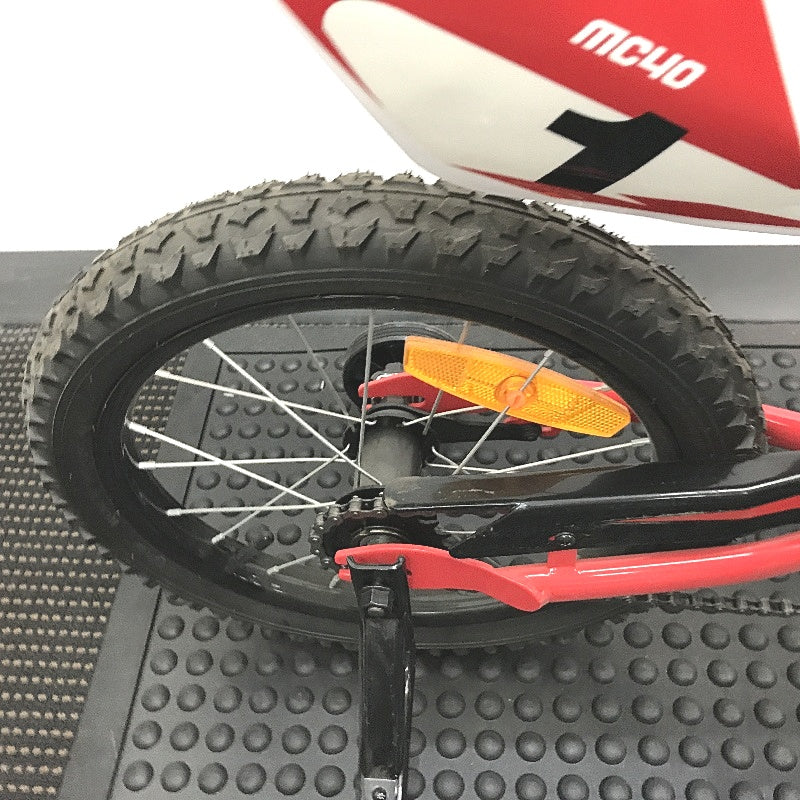 Motocross Bike 40cm Red & Black Plastics With Training Wheels Kids Bicycle DEMO