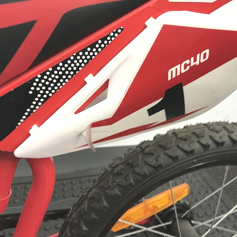 Motocross Bike 40cm Red & Black Plastics With Training Wheels Kids Bicycle DEMO