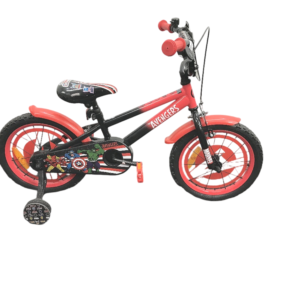 Marvel Comics Superheroes 40cm Black Bike With Removable Training Wheels DEMO
