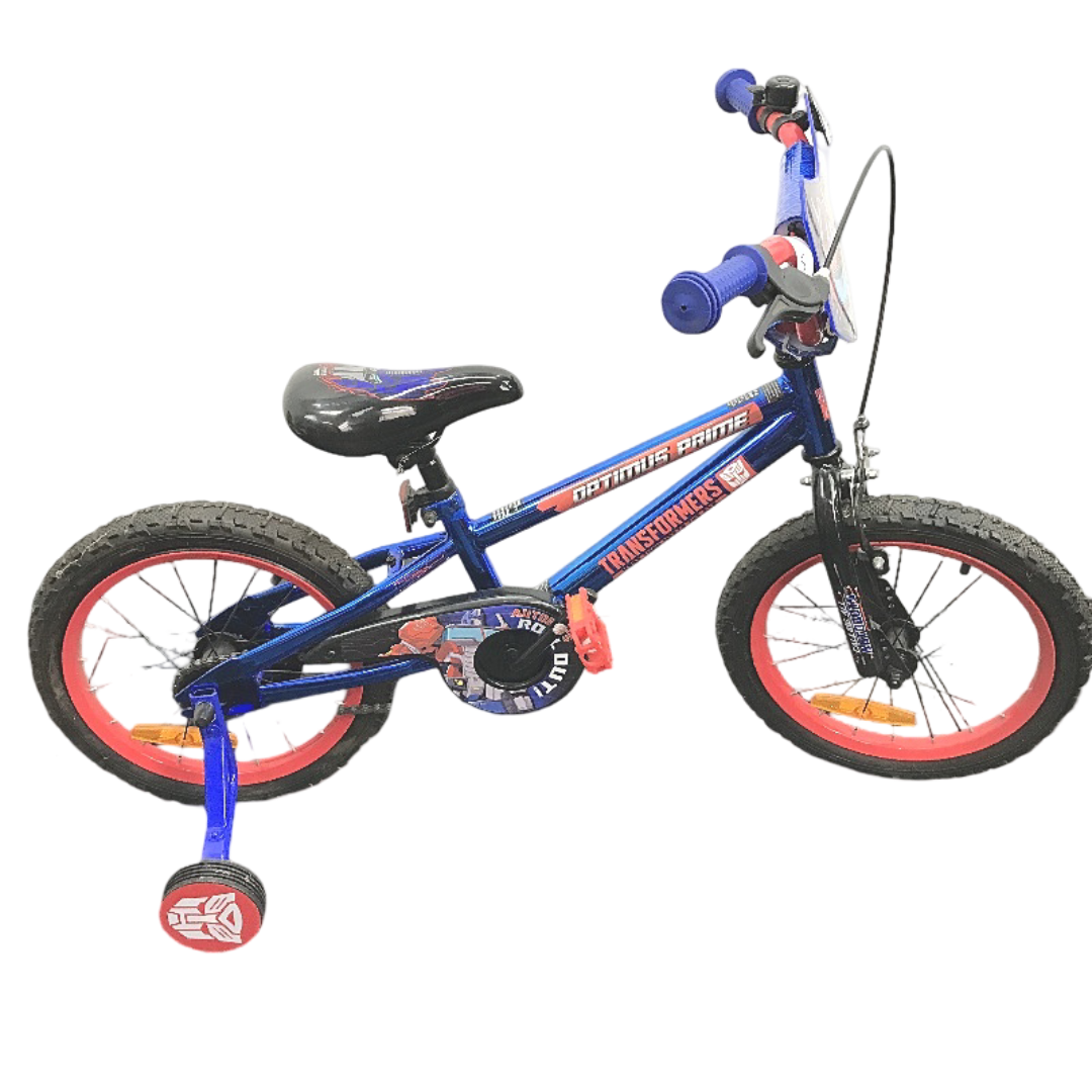 Transformers Optimus Prime 40cm Blue Bike With Removable Training Wheels DEMO