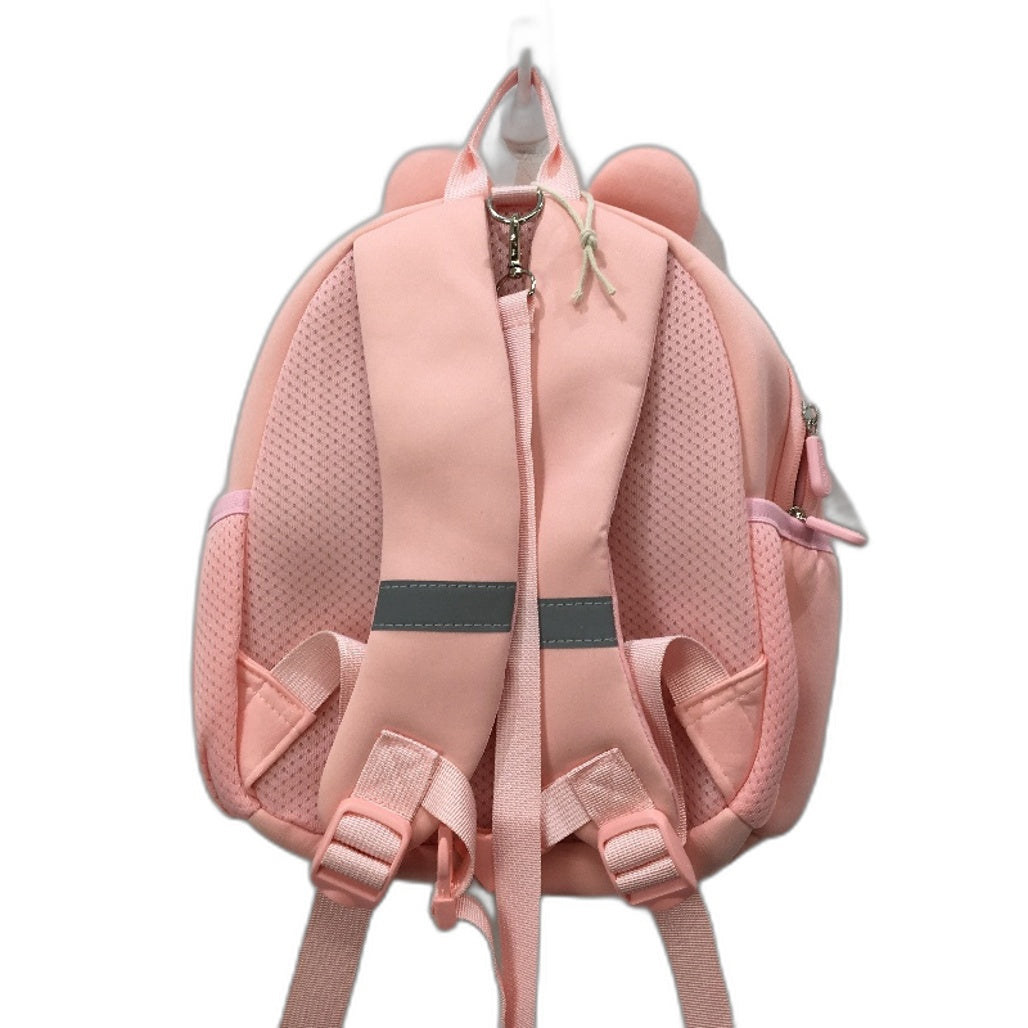 Bunny Rabbit Soft & Silky Padded Mini Pink Backpack With Parent Strap NEW