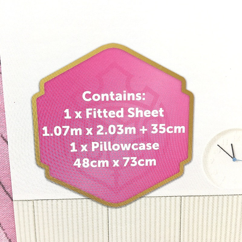 Disney Princess 100% Cotton Bright Pink Fitted Sheet Combo KING SINGLE Bed NEW