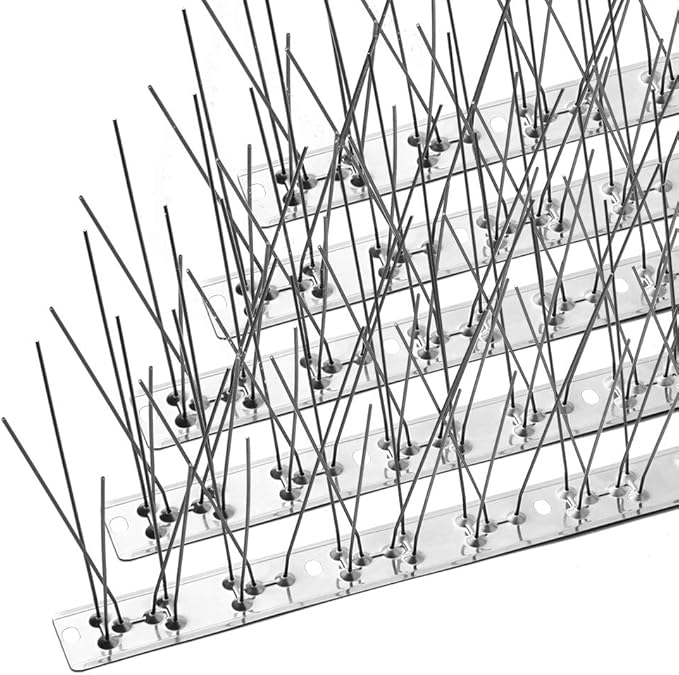 OFFO Stainless Steel Durable Bird Repellent Spikes 27PCS 11.7M With Base NEW