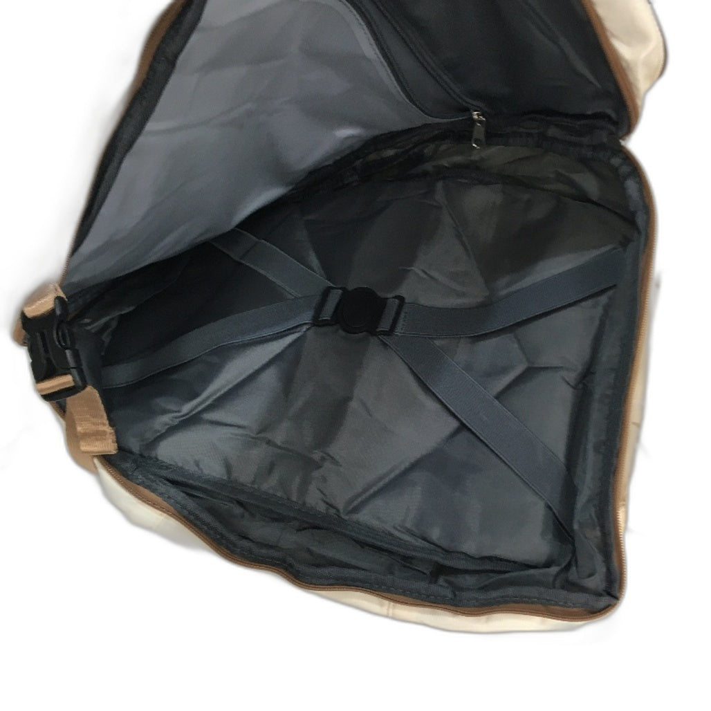 Travel Backpack Essentials Carry On Business Trip Laptop Bag Beige & Brown NEW