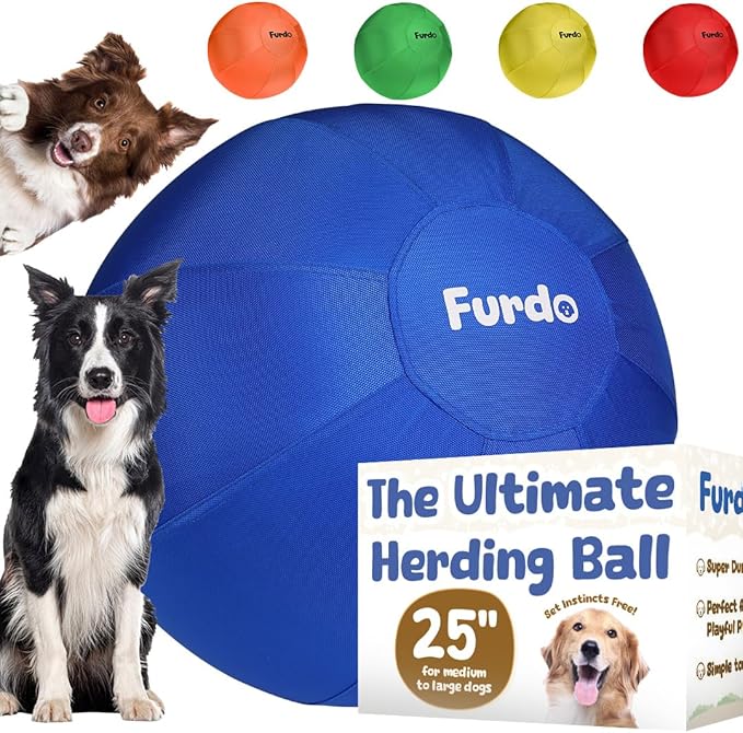 Furdo 25 Inch Herding Ball For Medium To Large Dogs Border Collie Shepherds NEW