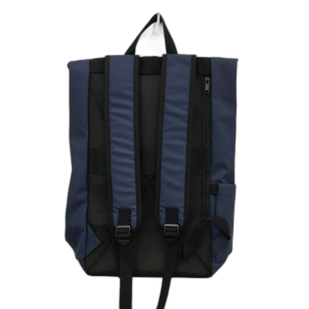 PU Roll Up Fold Over Flap & Buckle Backpack Padded With Bottle Holder Green NEW