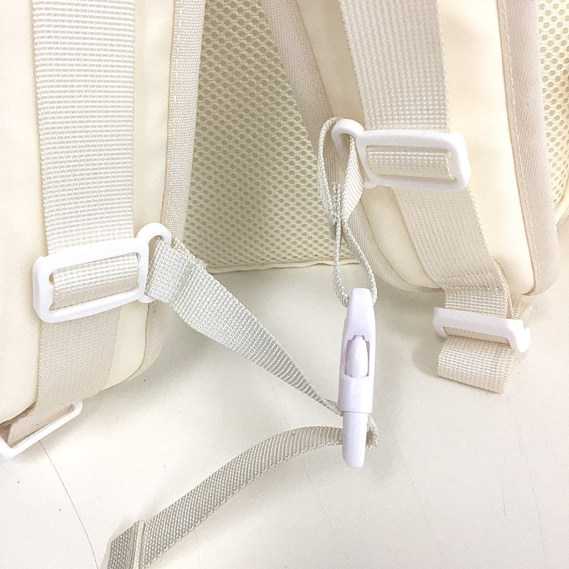 Expandable Travel Backpack Fully Openable Carry On Luggage Bag Cream NEW