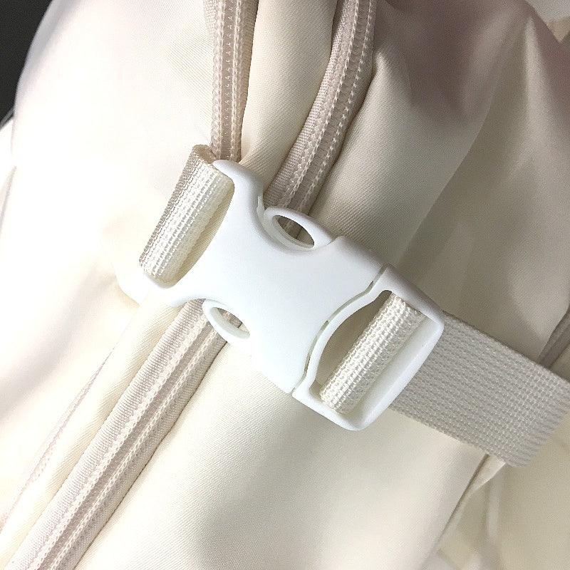 Expandable Travel Backpack Fully Openable Carry On Luggage Bag Cream NEW