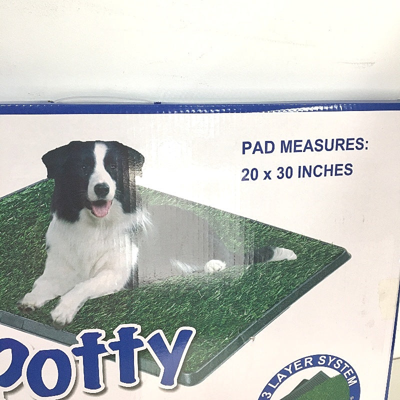 Pet Potty Training System 3 Piece Dog Indoor Balcony Grass Pad With Tray NEW