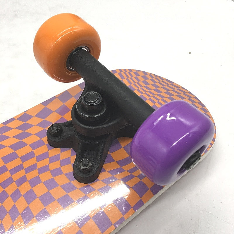Waver Orange Purple Checker 17' Timber Deck Mini Skateboard DEMO