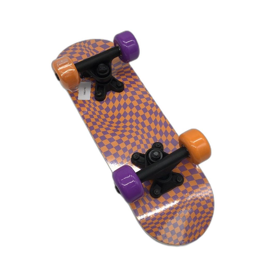 Waver Orange Purple Checker 17' Timber Deck Mini Skateboard DEMO