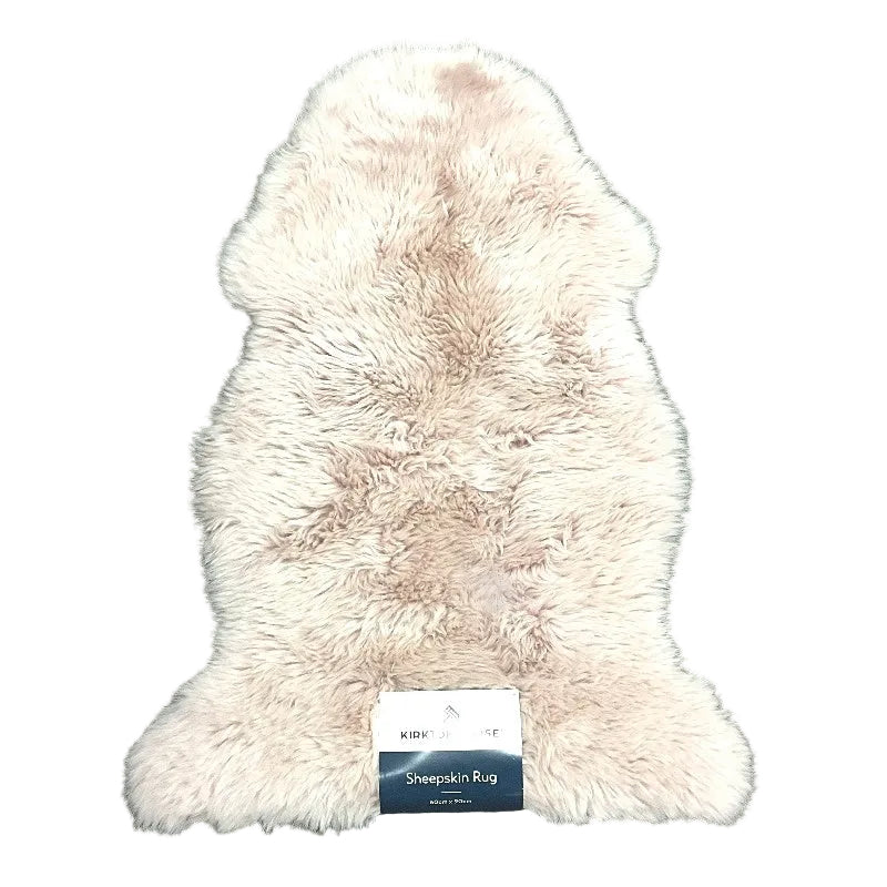 Kirkton House Dusky Pink Sheepskin Rug Fur Wool Floor Mat 60cm x 90cm NEW