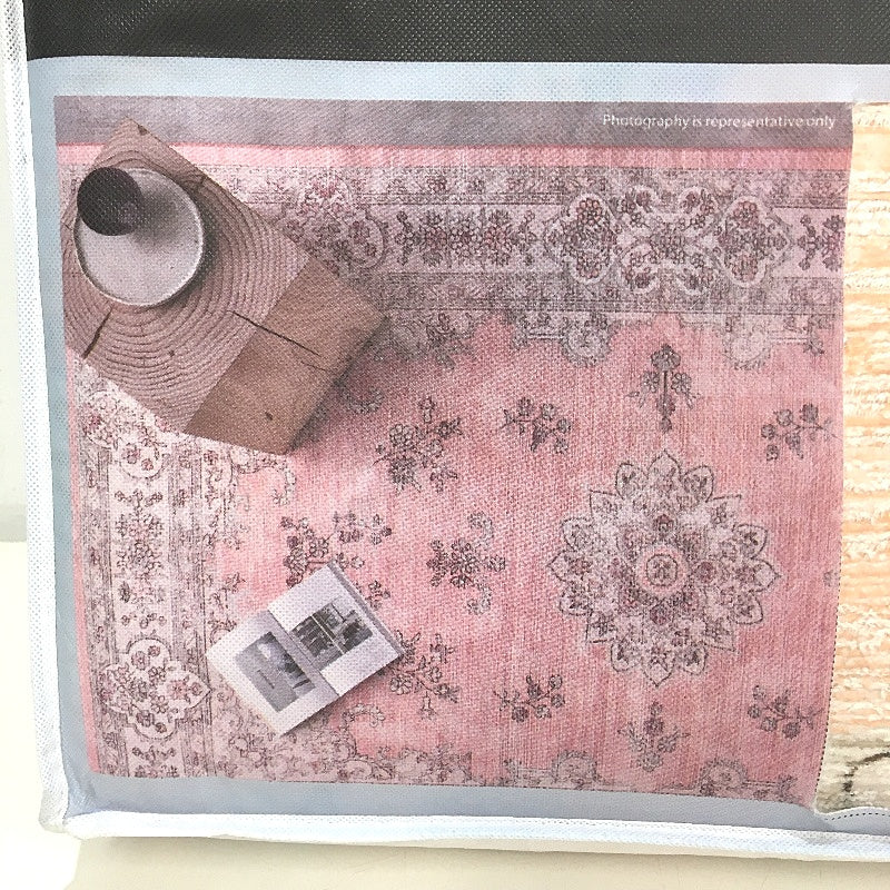 Kirkton House Peach Vintage Machine Washable Foldable Rug 1.8 x 2.7m NEW