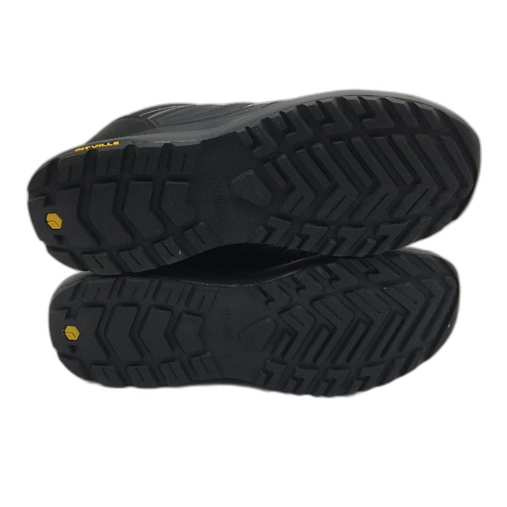 Fitville Black Low Top Sturdy Core Leather Look Sneakers Mens US 15 WIDE NEW