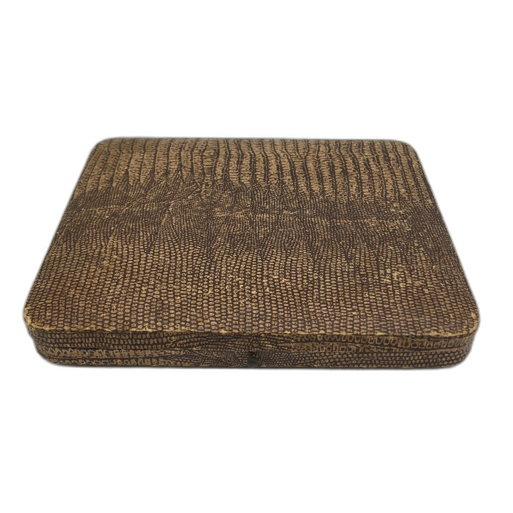 VINTAGE Apex 6 Piece Brass Coloured Metal Tea Spoon Set In Original Box