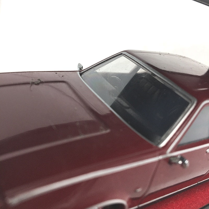 COLLECTABLE Top Gear Miniature Red Sedan Metal Die Cast Car In Plastic Frame