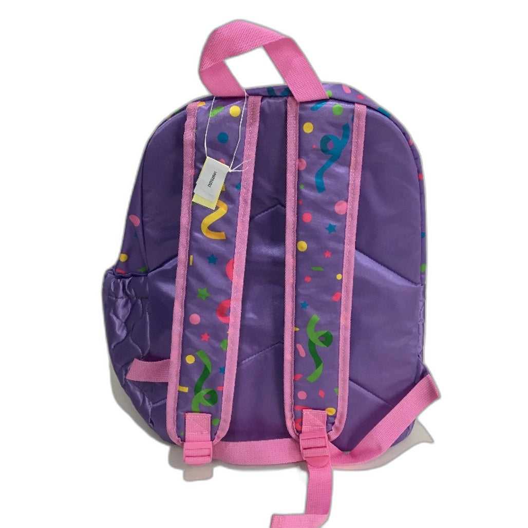 Caprice Gabbys Dollhouse Purple Party-Riffic Satin Silky Style Kids Backpack NEW