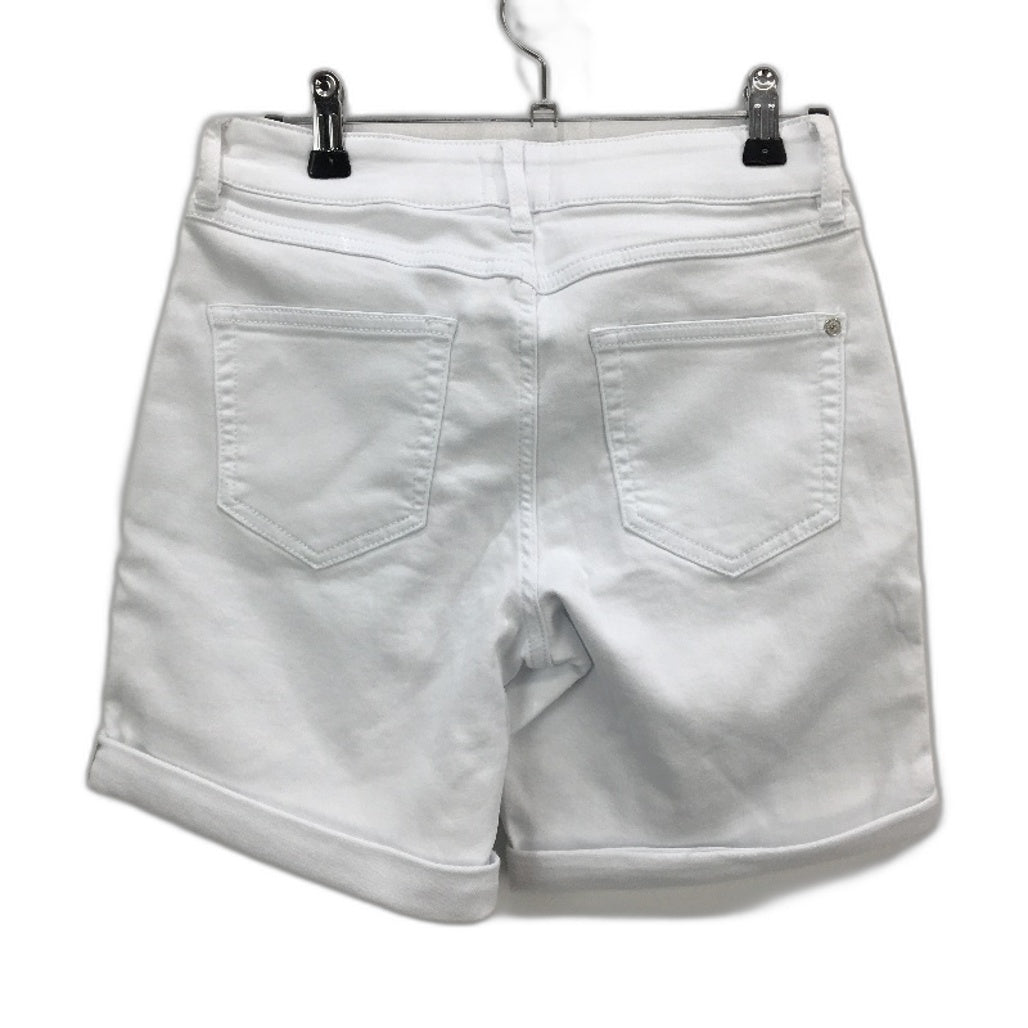 Just Jeans White Mid Rise Mid Length Stretch Denim Shorts Ladies Size 6 NEW