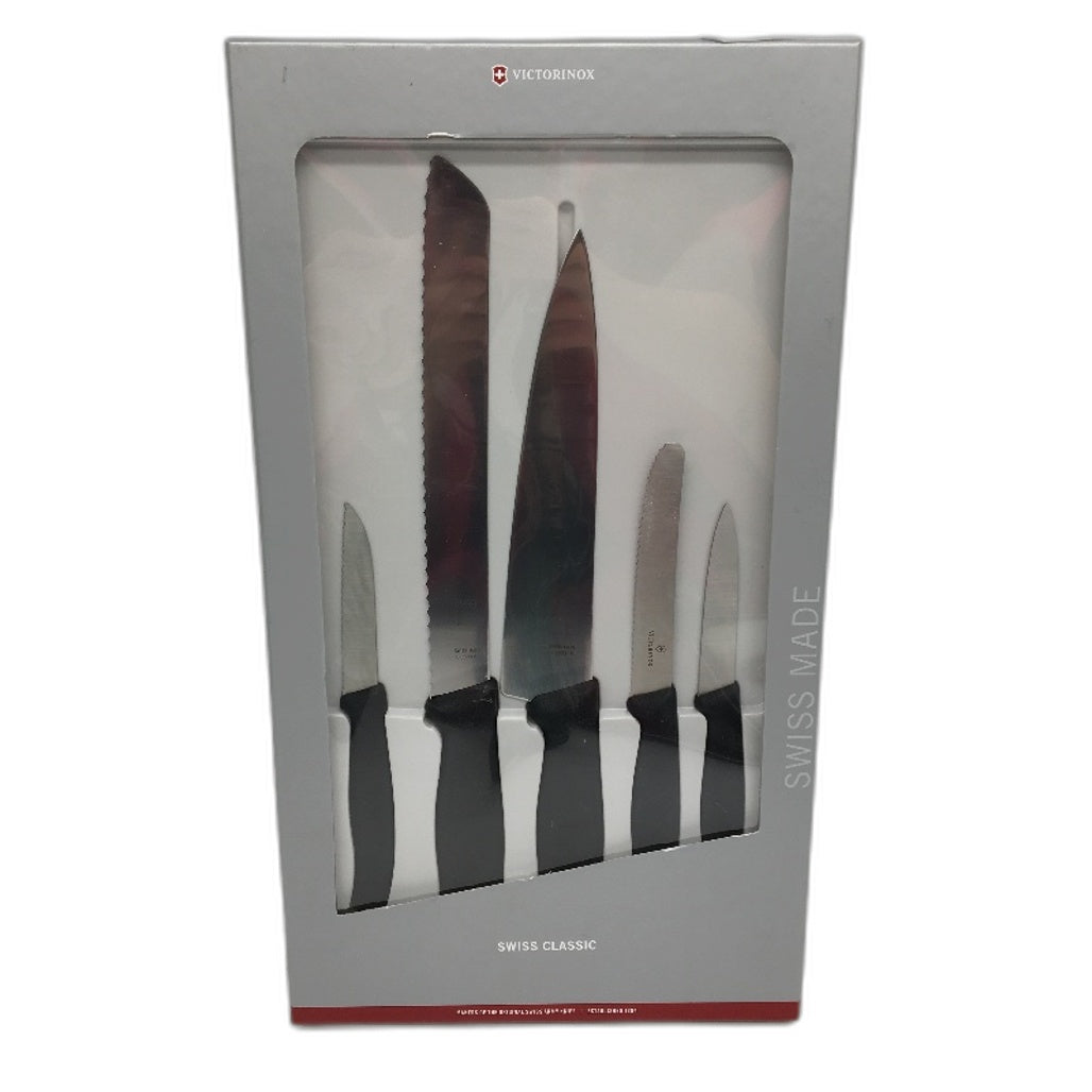 Victorinox 5 Piece Swiss Classic Lightweight Stainless Steel Knives Set NEW