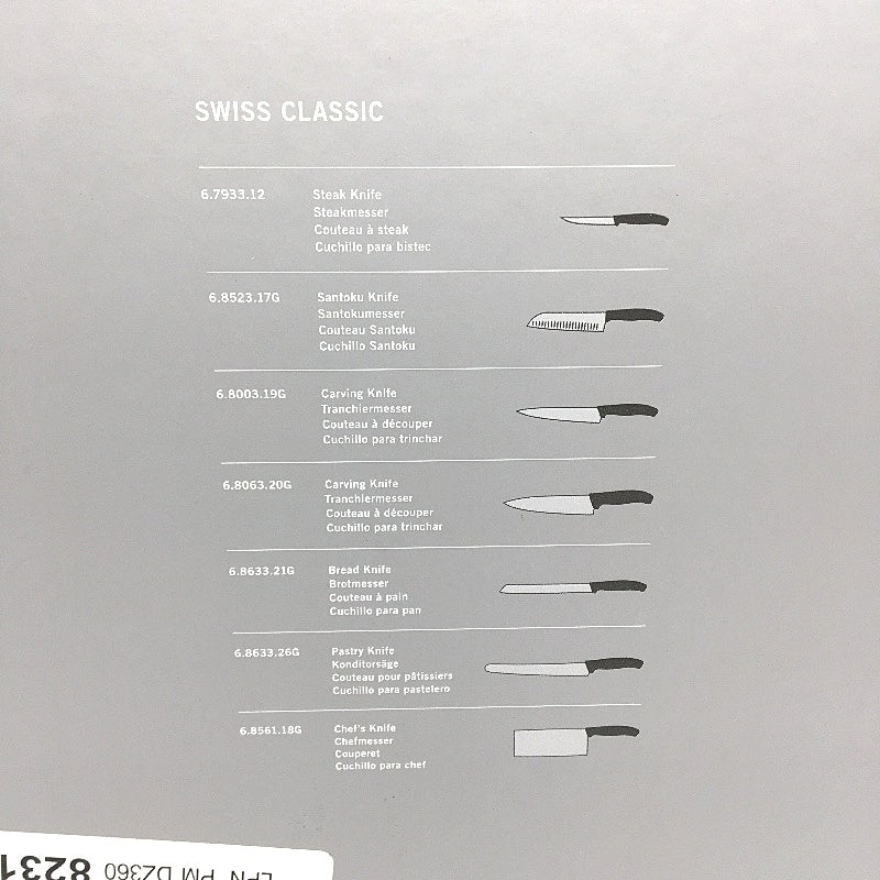 Victorinox 5 Piece Swiss Classic Lightweight Stainless Steel Knives Set NEW