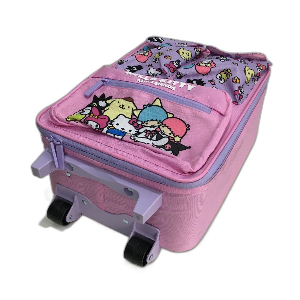 Sanrio Hello Kitty and Friends 4 Piece Pink and Purple Travel Luggage Set NEW
