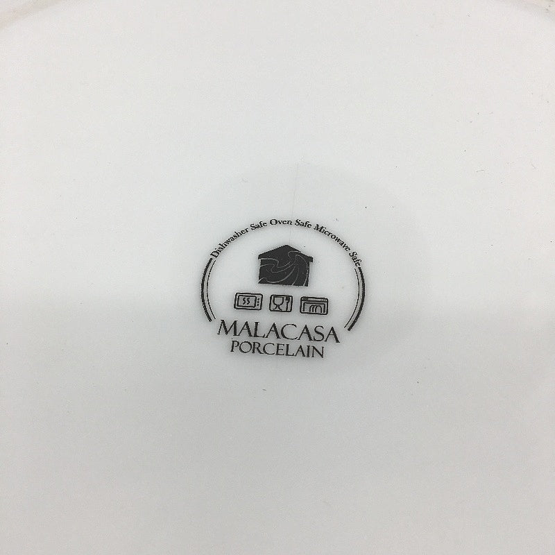 MALACASA 6 Piece Julia Series Square Porcelain Dinner Plate Set in White NEW