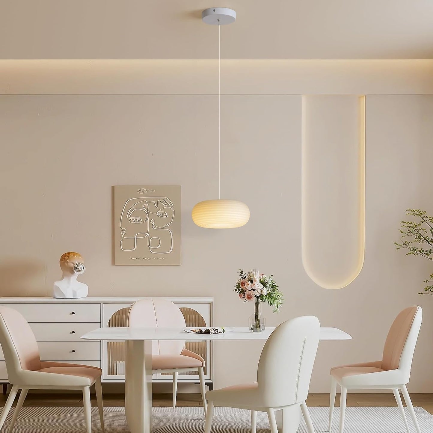 Oninio 1 Pack Hanging LED Minimalist Oval Pendant Indoor Decor Light NEW
