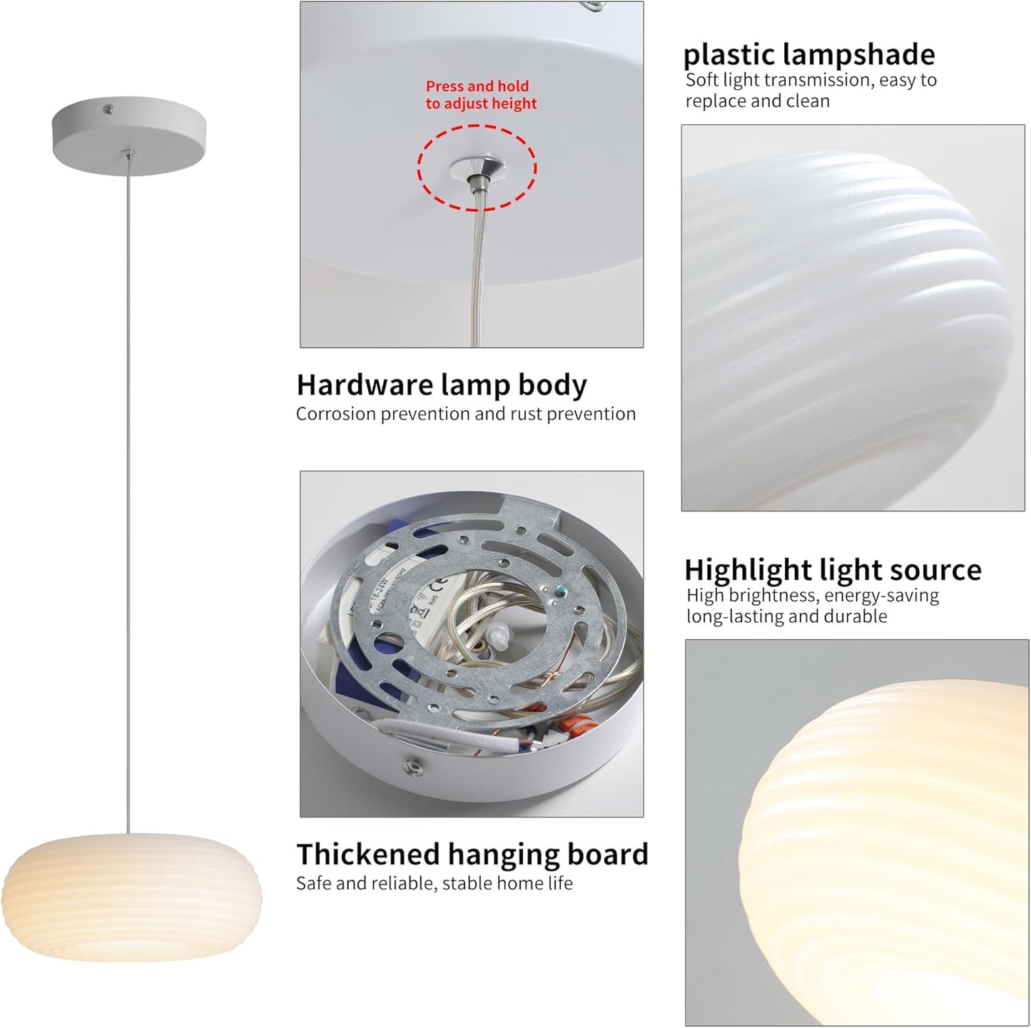 Oninio 1 Pack Hanging LED Minimalist Oval Pendant Indoor Decor Light NEW
