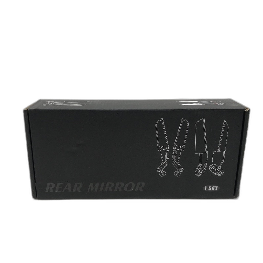 1 Pair Motorcycle Rearview 360 Degree Rotating Flat Side Mirrors NEW