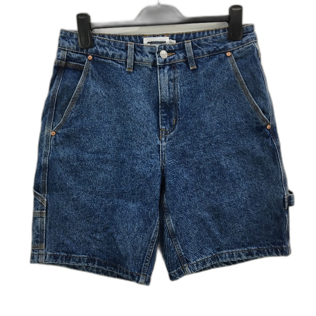 Spencer Project 100% Cotton Blue Denim Builder Style Shorts Mens Size 30 NEW