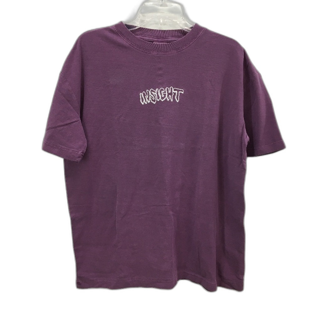 Insight Embroidered Logo 100% Cotton Purple Designed To Fade T-Shirt Size L NEW