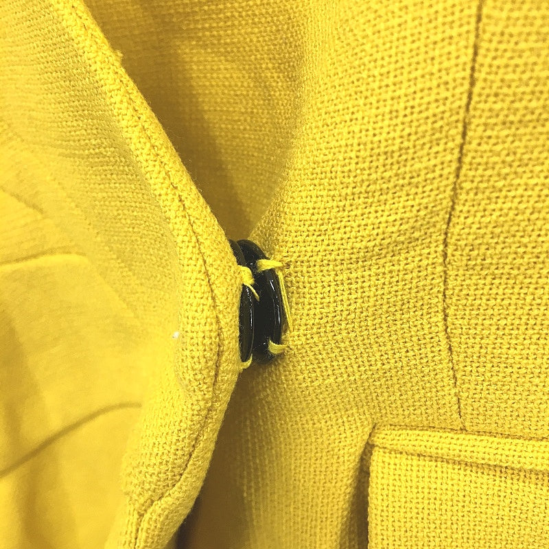 Zara Yellow Stretch Knit Textured Snap Button Jacket Dress Ladies Size M NEW