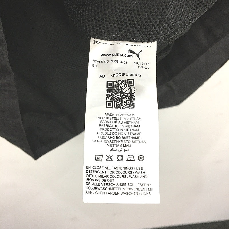 Puma Black Classic Wind Breaker Hidden Hood In Coallr Jacket Mens Size Small