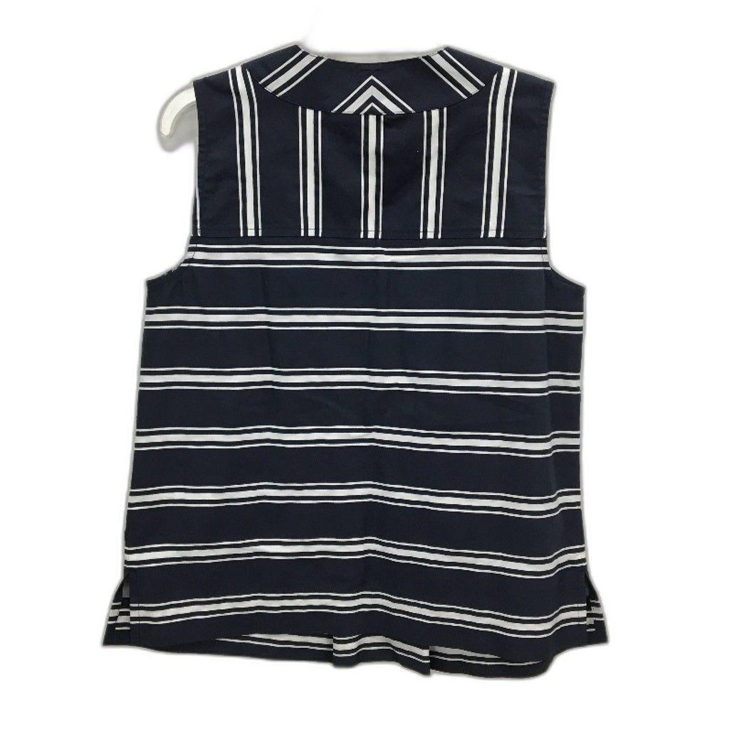 Regatta Navy Stripe Organic Cotton V Neck Summer Top Ladies Size 10 NEW